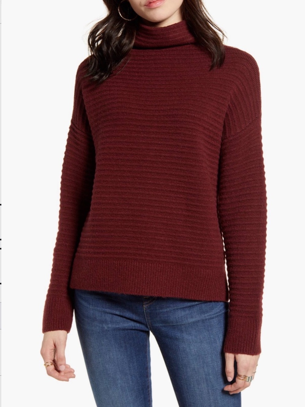 Madewell Belmont Sweater in Deep Burgundy